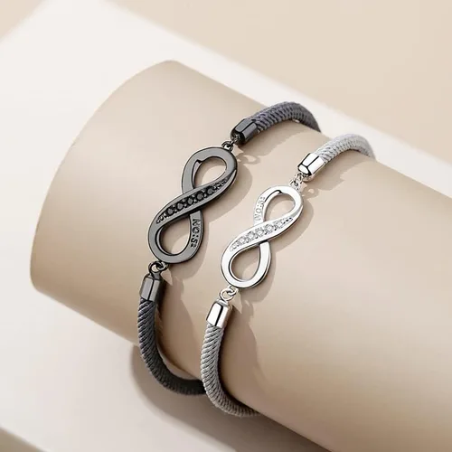 Miniatura 4 de VOYOMI Pulseras de promesa de cuerda para parejas, pulseras de amistad para dos, pulseras para mejores amigas, pulseras para parejas, regalos