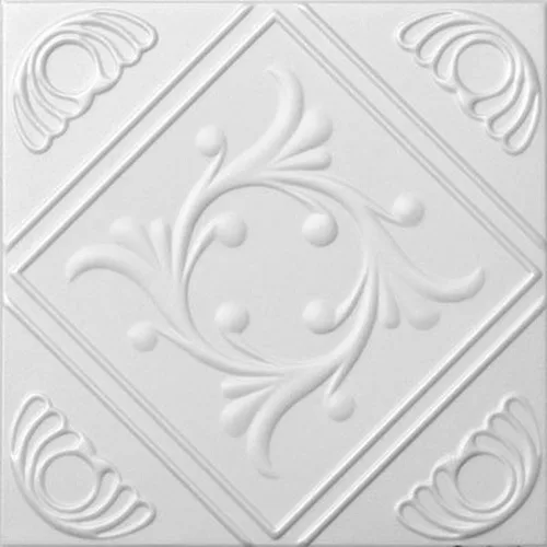Miniatura 40 de À LA MAISON CEILINGS R02 Diamond Wreath - Azulejo de techo de espuma (21.6 pies cuadrados/caja), paquete de 8, color blanco liso