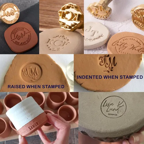 Miniatura 5 de Sellos de cerámica personalizados para arcilla, kit de herramientas de cerámica personalizado con diseño propio, letras distintivas, regalo