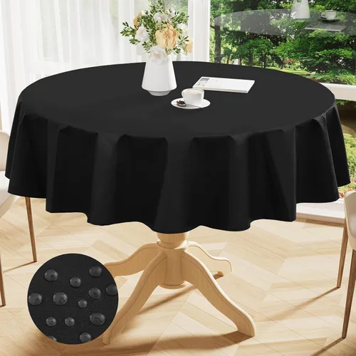 Miniatura 23 de Smiry Mantel cuadrado de vinilo impermeable de 54x54 pulgadas, protector de manteles de vinilo lavables, funda de mesa resistente a derrames