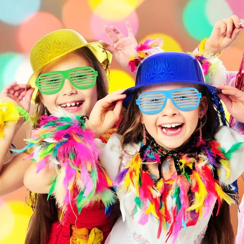 Miniatura 8 de Hooqict Paquete de 15 lentes de persiana de los años 80 y 90, regalos de fiesta de neón para niños y adultos, suministros de cumpleaños, accesorios