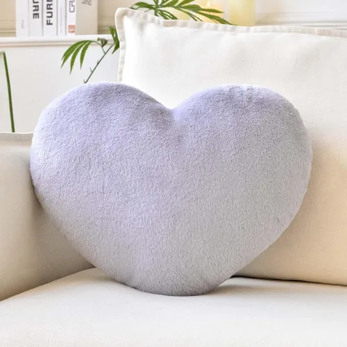 Miniatura 11 de XVTRU Almohadas de corazón rosa melocotón, bonita almohada decorativa de corazón, almohadas en forma de corazón para cama, cojín de felpa de felpa