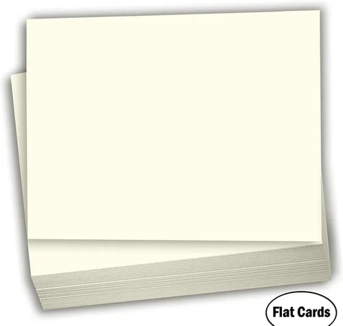 Miniatura 2 de Hamilco Blank Index Cards 5 x 8 cartulina de 100 libras, cubierta de papel de cartulina crema, paquete de 100