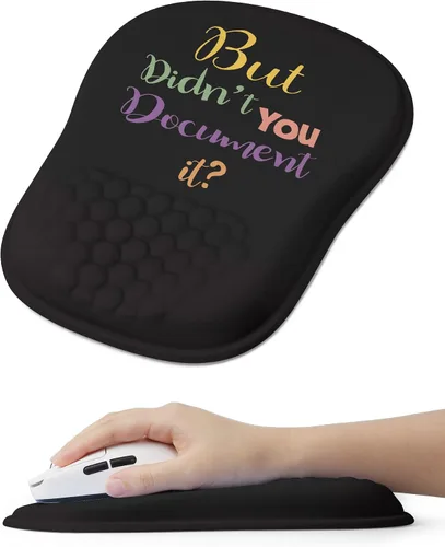 Miniatura 7 de Alfombrilla de mouse ergonómica con bonito diseño de gato negro, para aliviar el dolor del túnel carpiano, área de mouse 65% utilizable, 01 Lindo
