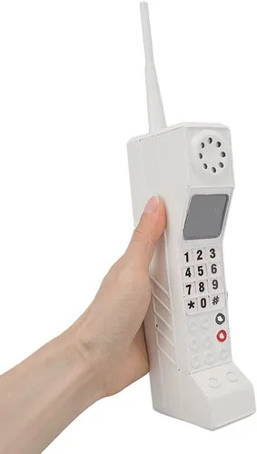 Luqeeg Adorno de teléfono celular de ladrillo, modelo de teléfono celular retro vívido a la antigua, portátil, decorativo, vintage, modelo celular,