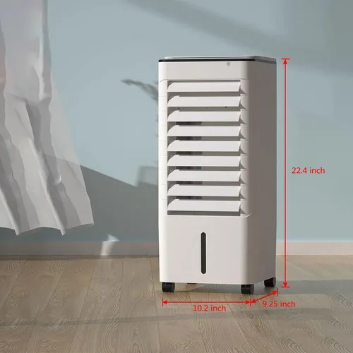 Miniatura 7 de Enfriador de aire evaporativo, aire acondicionado portátil 3 en 1 sin ventanas, enfriador de pantano de oscilación y humidificación, incluye