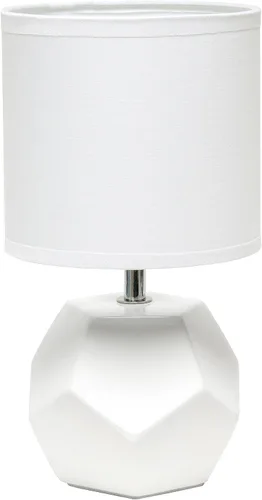 Miniatura 13 de Simple Designs LT1212-GRY - Lámpara de mesa moderna redonda geométrica de 10.24 pulgadas con pantalla a juego, gris