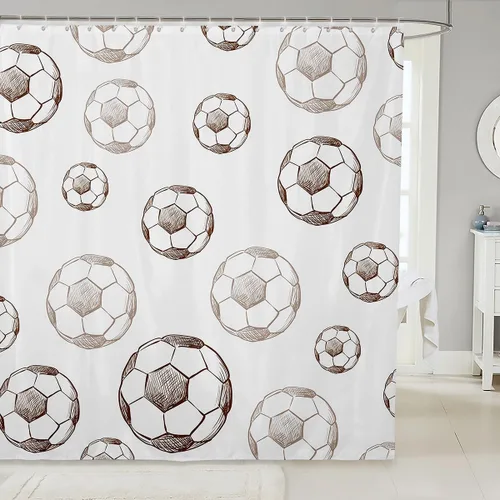 Miniatura 11 de Cortinas de ducha de vaquero occidental, cortinas de baño rústicas para niños, niñas y hombres, cortinas impermeables retro de estilo rústico con 12