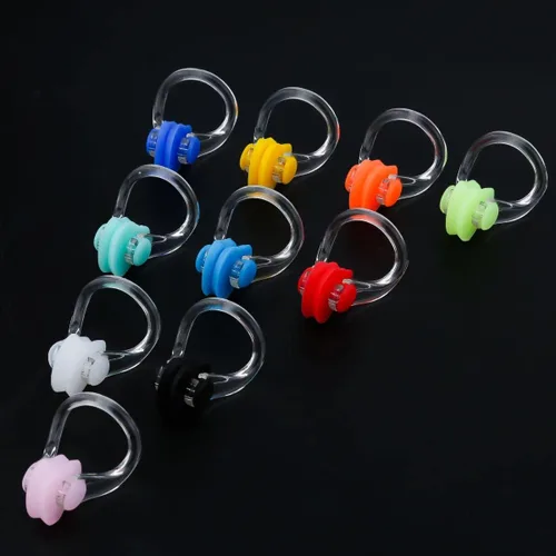 Miniatura 4 de SAVITA Clip de nariz de natación con gel de sílice impermeable para niños y adultos, paquete de caja multicolor (10 colores)
