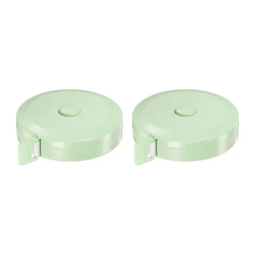 Miniatura 11 de HARFINGTON 2 cintas métricas redondas retráctiles de 4.9 ft/60 pulgadas, tamaño de bolsillo para medidas de cuerpo, tela, costura y manualidades