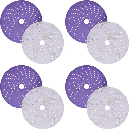 Miniatura 31 de 3M Cubitron II Hookit 31370 - Disco abrasivo de lijado limpio, 6 pulgadas, grado 40+, paquete de 50 discos, alto rendimiento, larga duración