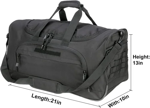Miniatura 2 de HYKING Bolsa de gimnasio para mujeres y hombres, bolsa táctica militar de fin de semana, entrenamiento, ligera, impermeable, deportiva, bolsillo