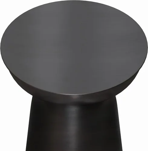 Miniatura 5 de SIMPLIHOME Toby - Mesa de metal – 17 pulgadas de ancho x 18 pulgadas de alto con tambor de hierro sólido en cobre antiguo, mesa auxiliar industrial