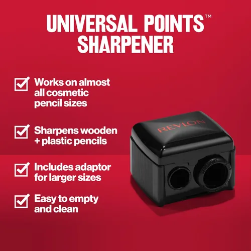 Miniatura 3 de Revlon Sacapuntas Universal, Sacapuntas de Maquillaje para Lápices de Maquillaje de Madera y Plástico, Se Adapta a Lápices Pequeños y Grandes
