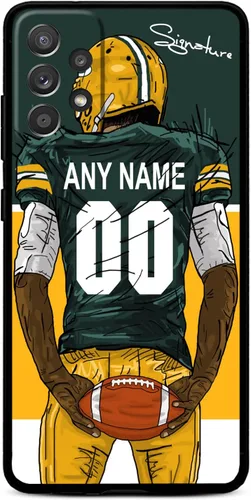 Miniatura 26 de Funda personalizada con nombre y número para Samsung Galaxy A16 A15 A14 5G A35 A25 A53 A03S A12 A42 A32 A02S A54 4G, diseño DIY de jugador de fútbol