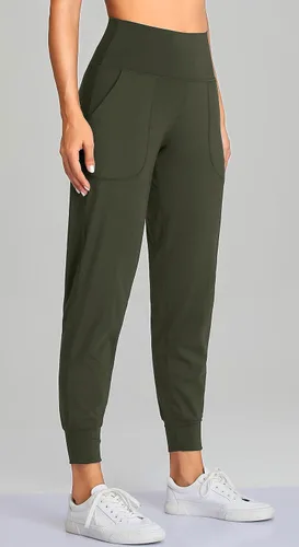 Miniatura 77 de Oalka - Pantalones deportivos para mujer, con cintura alta y bolsillos, para hacer deporte, yoga y entrenar