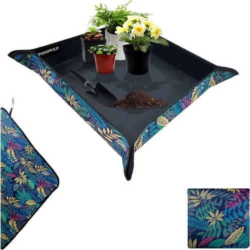 Miniatura 26 de Tapete grande de trasplante de plantas, tapete grueso impermeable para macetas, tapete de jardinería para suculentas, tapete portátil
