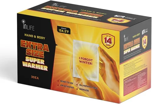 Miniatura 2 de InLife Supercalentador de tamaño extra para manos y cuerpo Todo natural y seguro, calor rápido instantáneo, fácil y cómodo Tamaño más grande