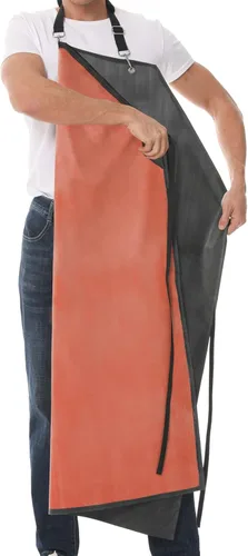Homsolver Delantal impermeable de goma gruesa, delantal ajustable para lavar platos, delantal de trabajo para cocinar, limpiar peces, jardinería,