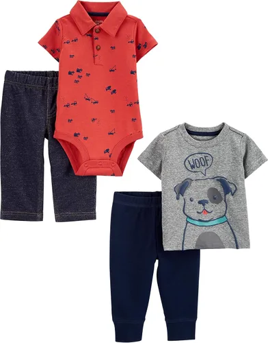 Simple Joys by Carter's conjunto de enterito y pantalón para niño, 4 piezas