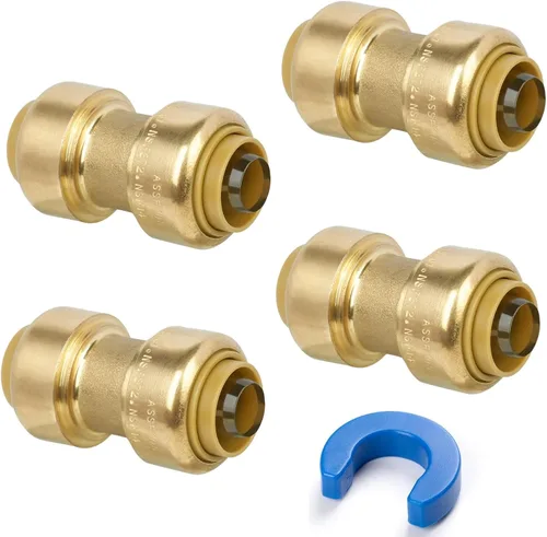 Miniatura 16 de Adaptador macho PTC de 1 pulgada a 1 pulgada NPT Push-Fit, Empuje para conectar accesorios de plomería de latón para cobre, CPVC, tubos PEX