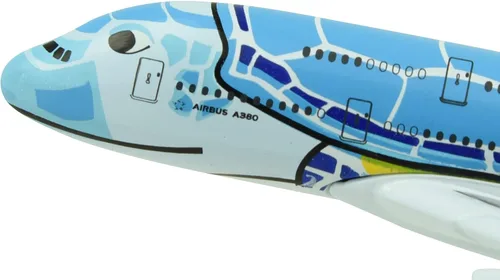 Miniatura 6 de TANG DYNASTY (TM 1:500 5.9 in A380 ANA Tortuga marina Metal Avión Modelo Avión Juguete Modelo de Avión Azul)