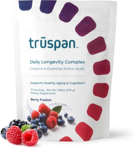 Miniatura 9 de TruSpan - Polvo de creatina con aminoácidos y vitaminas, complejo de longevidad diaria, sin azúcar, 0.09 oz de monohidrato de creatina, recuperación