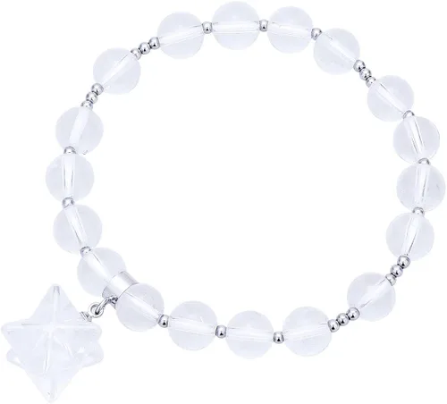 Miniatura 2 de SUNYIK Merkaba Stone Bracelet for Women Men, Healing Crystal Round Bead Stretch Wristband 7" Strand
