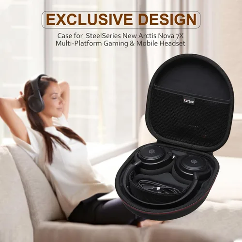 Miniatura 7 de LTGEM - Funda compatible con auriculares inalámbricos SteelSeries Arctis Nova 7X / 7 para juegos multiplataforma