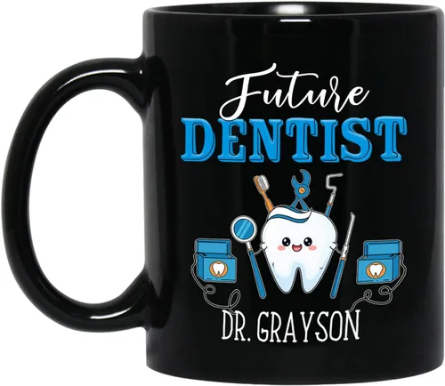 Miniatura 18 de Taza de café con texto en inglés "A Truly Great Dentist Is Hard To Find Difficult", taza de café negra de 11 onzas y 15 onzas, regalo personalizado