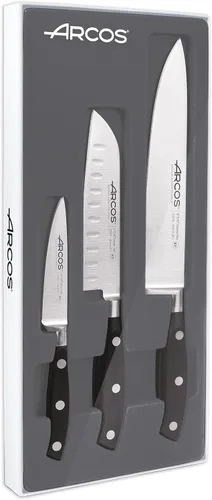 Miniatura 15 de Arcos Cuchillo forjado dentado de acero inoxidable de nitrum de 5 pulgadas y hoja de 5.118 in. Mango ergonómico POM de polioximetileno. Serie Blanco