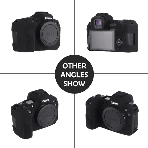 Miniatura 7 de Funda de cámara para Canon EOS R - Funda protectora de silicona DSLR, jaula desmontable, a prueba de golpes, a prueba de polvo (negro)