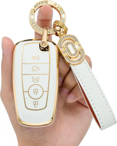 Miniatura 8 de Funda para llavero de TPU adecuada para Ford F150 F250 F350 F450 F551 Edge Explorer Smart Key Fob, Modelo A (negro).