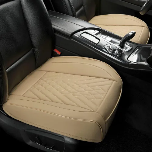 Miniatura 8 de GIANT PANDA 1 funda de asiento delantero de automóvil, protector de asiento de automóvil de piel sintética para el 95% de los vehículos, se adapta