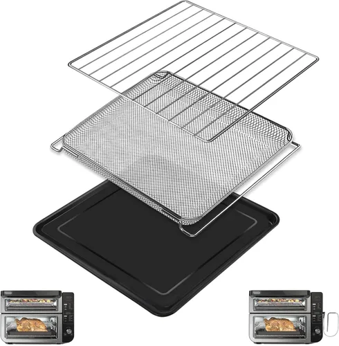 Accesorios de horno doble inteligente 3 en 1 para Ninja DCT401 DCT451 12 en 1, 13 '' × 12.6 '' acero tostador horno piezas de repuesto accesorios