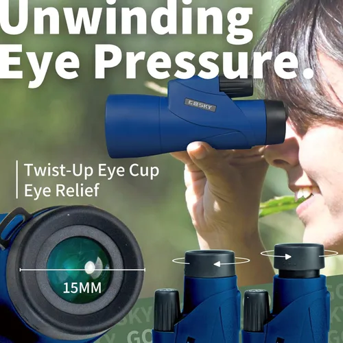 Miniatura 2 de Gosky - Telescopio monocular, monocular de 12 x 55 HD para adultos con prisma BAK4 y lente FMC, monocular ligero con adaptador para smartphone