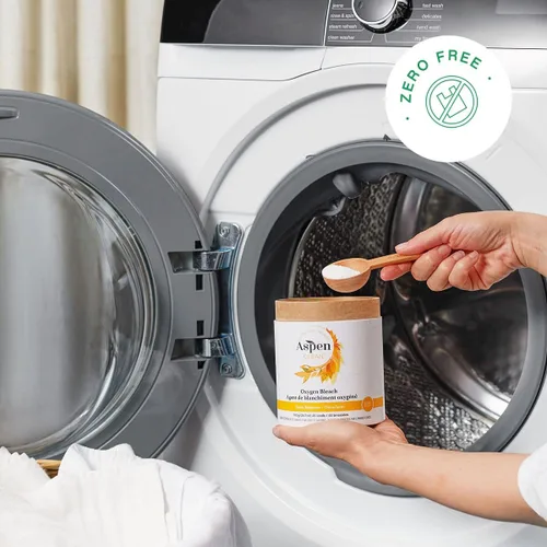 Miniatura 4 de AspenClean Polvo de blanqueador de oxígeno sin perfume Quitamanchas de lavandería de color seguro Alternativa a la lejía EWG Verified™