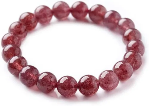 blandinelove Pulseras de cuentas, cuentas redondas grandes naturales hechas a mano, pulseras elásticas de cuentas para hombres, mujeres y niñas,