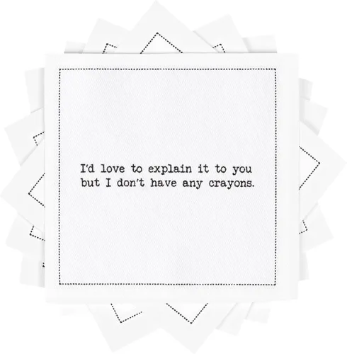 Miniatura 32 de Five Star Funny Dog Quotes Servilletas de cóctel de algodón blanco 50 servilletas de bebidas desechables de lujo con citas ingeniosas de perros