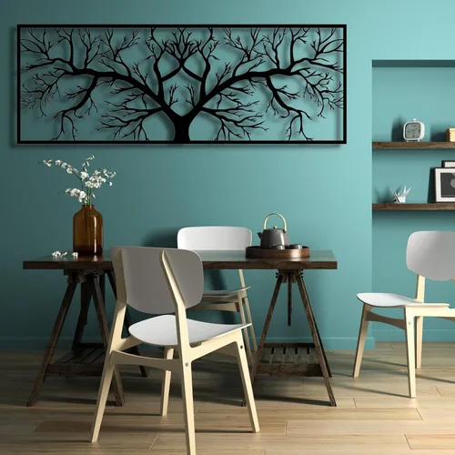 Miniatura 4 de Arte de pared de metal árbol de la vida, arte de pared de árbol de la vida, decoración de pared de ramas de árbol, colgante de pared de metal