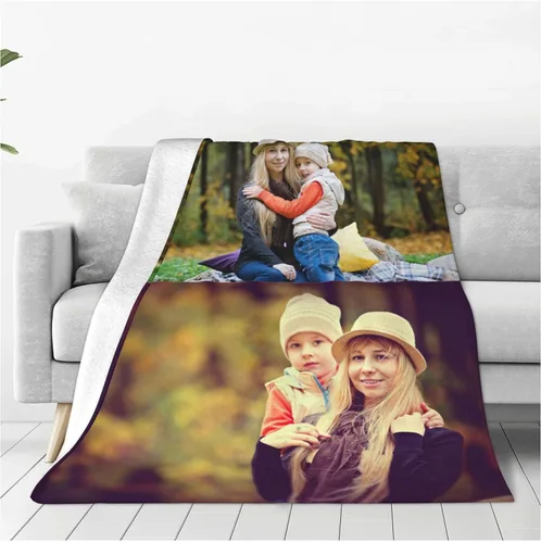 Miniatura 16 de Mantas de franela personalizadas, collage de imágenes, mantas de ropa de cama personalizadas para familia, día de la madre, regalo de cumpleaños