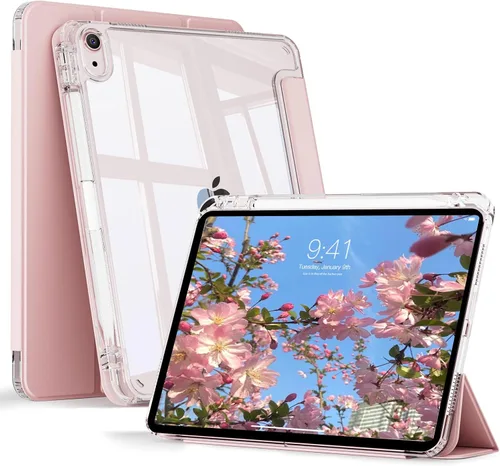 Miniatura 10 de KENKE Funda transparente para iPad Air de 11 pulgadas M3/M2 (2025/2024), iPad Air de 5ª/4ª generación (2022/2020) de 10.9 pulgadas con soporte