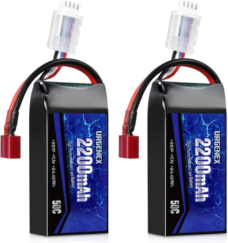 3S Lipo Batería 2200mAh 11.1V 50C Alta tasa de descarga Shorty Pack Batería RC con enchufe T estilo Dean Fit para RC Avión Quadcopter Helicóptero