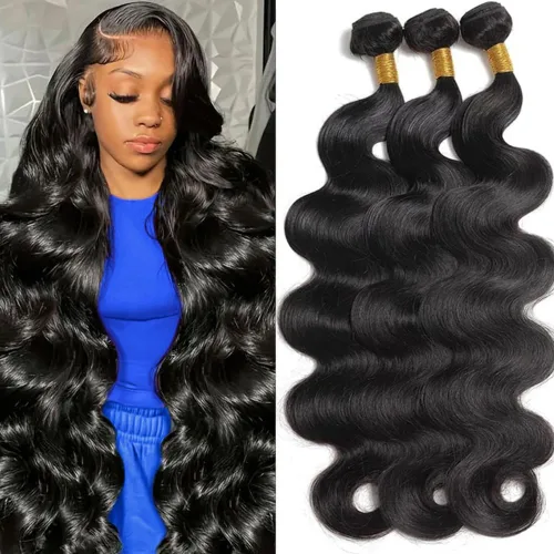 Miniatura 26 de 3 manojos de cabello humano 12A, ondulado, 100% sin procesar, cabello humano virgen brasileño de tejido rápido (14, 16, 18 pulgadas)