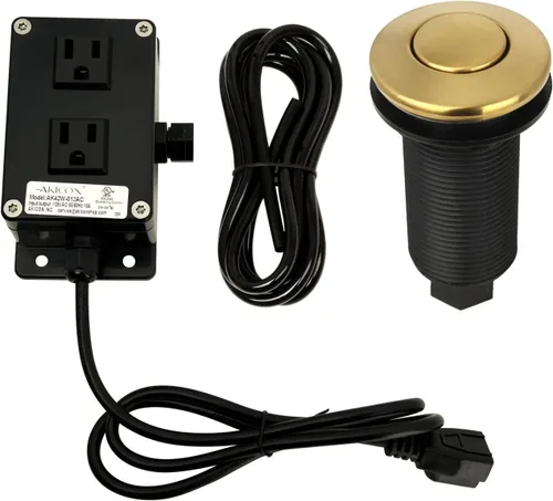 Akicon Kit de interruptor de aire de cocina para triturador de basura, kit de interruptor de encendido/apagado de eliminación de desechos de doble