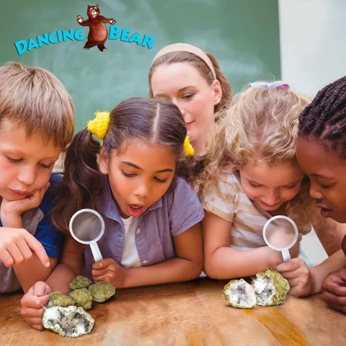 Miniatura 5 de DANCING BEAR 25 Rompe tus propias geodas, (Mediana 1-1.5") 90% hueca, ¡Abre y descubre asombrosos cristales sorpresa dentro! Información educativa e