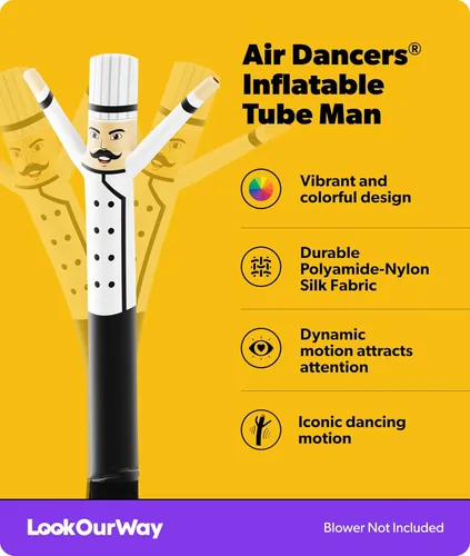 Miniatura 2 de LookOurWay Air Dancers - Accesorio inflable para hombre de tubo – Wacky Waving inflable para promoción de negocios – Ventilador no incluido Chef