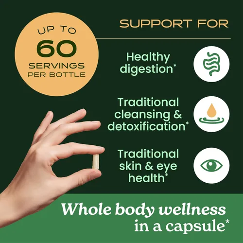 Miniatura 3 de Herb Pharm Cápsulas Triphala: USDA Organic Cleansing & Desintoxication Support & Digestive Health Support with Amla, Haritaki & Bibhitaki