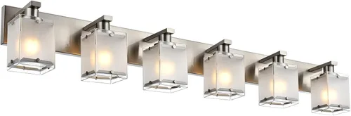 Miniatura 14 de Lámpara de pared negra de WINSHEN, lámpara de tocador de baño de 2 luces, lámpara de montaje en pared sobre espejo para dormitorio, estudio, sala
