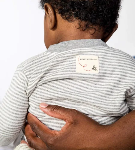 Miniatura 4 de Burts Bees Baby Pijama unisex para bebé con cremallera frontal antideslizante algodón orgánico